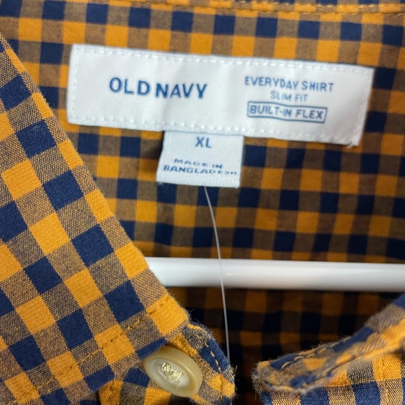 Old Navy shirt slim fit button front gingham XL - Picture 7 of 7